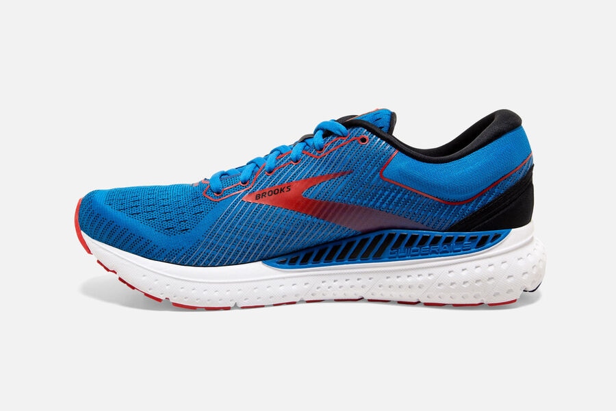 Transcend 7 Road Brooks Running Shoes NZ Mens - Blue/Red - MLDKZE-380